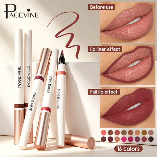 Lip Liner and Gloss Dual Set for Smooth, Long-Lasting Color globalswanky 2