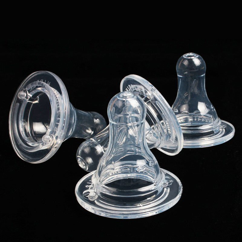 Liquid Silicone Baby Nipple Soft Simulation Feeding Bottles globalswanky 02