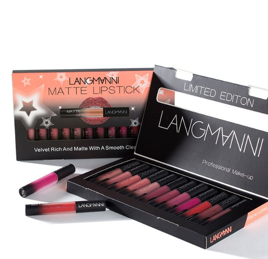 Long-Lasting Waterproof Matte Velvet Lipstick Set for Women globalswanky 01