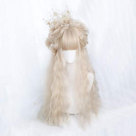Long Curly Hair Wig for Women Small Curls Fashionable Look globalswanky 02