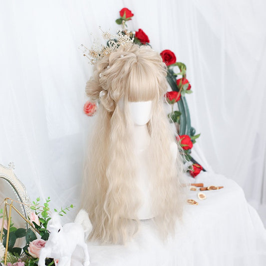 Long Curly Hair Wig for Women Small Curls Fashionable Look globalswanky 03