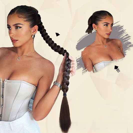 Long Faux Loop Braid Hair Extensions for a Natural Bold Look Global Swanky 03