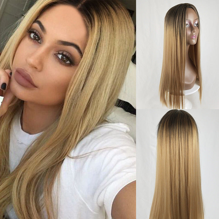 Long Straight Fashion Gradient Fake Hair Stylish Hair Extension global swanky 1