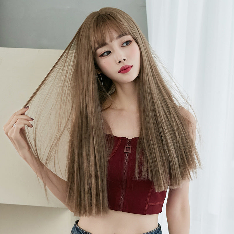 Long Straight Synthetic Hair Wig for Women Natural Style globalswanky 01