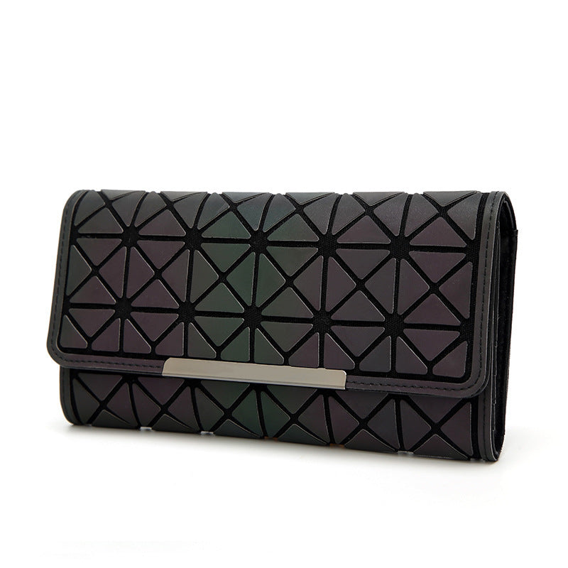 Luminous Zipper Wallets for Women With Three Fold Purse Style Global swanky 3