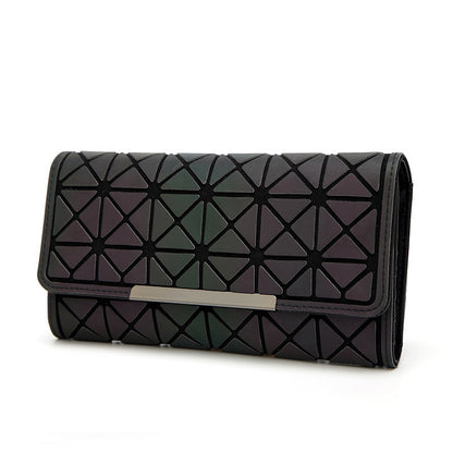 Luminous Zipper Wallets for Women With Three Fold Purse Style Global swanky 3