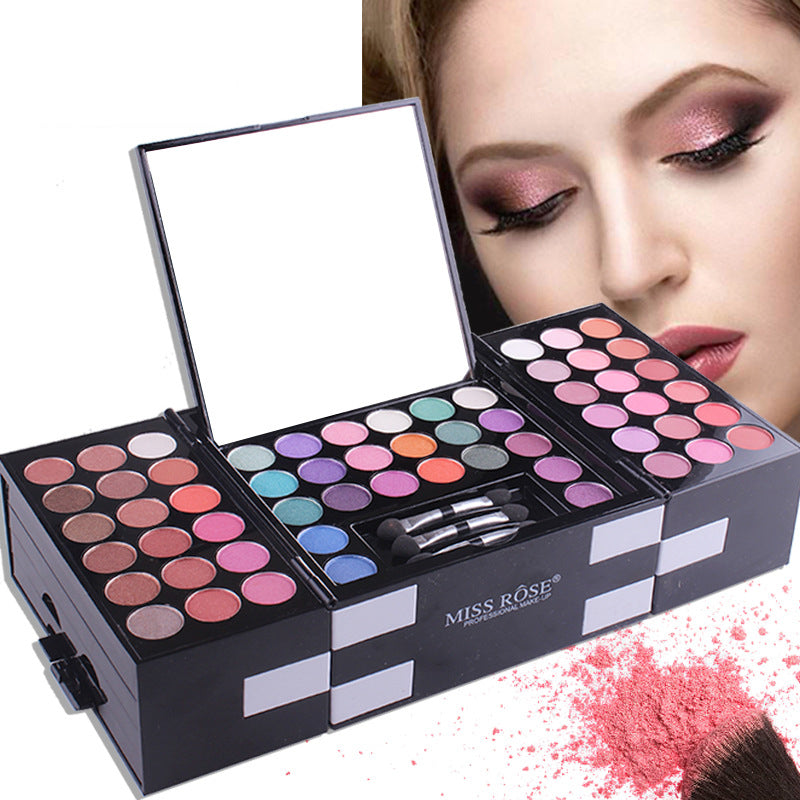 MISS ROSE 144-Color Makeup Kit – Eyeshadow, Blush & Eyebrow Set Global Swanky 1
