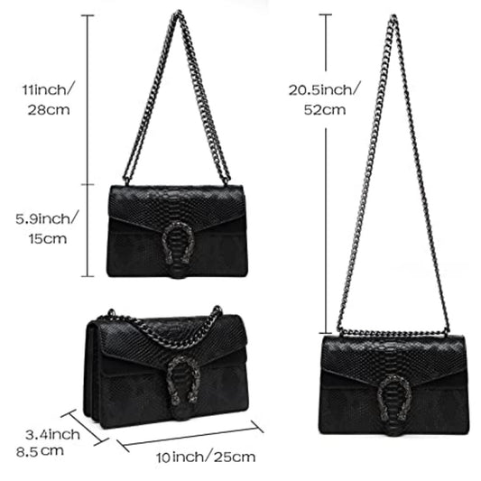 MYHOZEE Snake Printed Crossbody Bags for Women Clutch Purse Global swanky 3