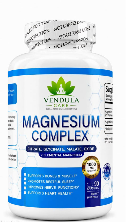 Magnesium Complex 1000mg Dietary Supplement Capsules