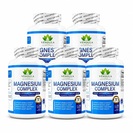 Magnesium Complex 1000mg Dietary Supplement Capsules Global Swanky 05