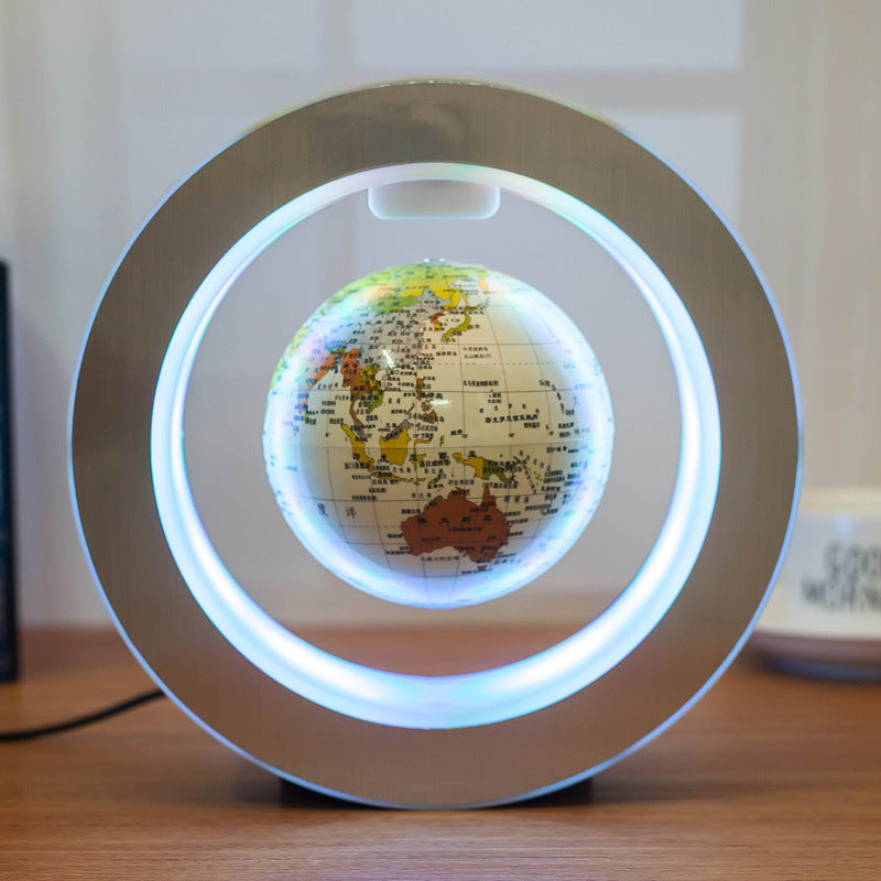 Magnetic LED Globe – Floating Rotating Desk Light with LED Glow global swanky 1