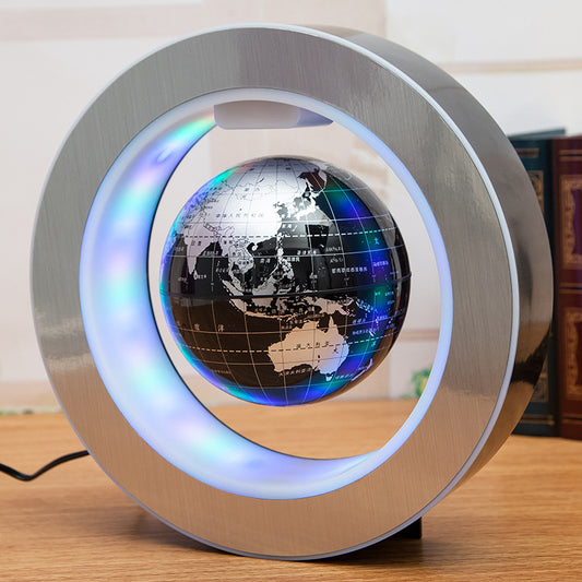 Magnetic LED Globe – Floating Rotating Desk Light with LED Glow global swanky 2