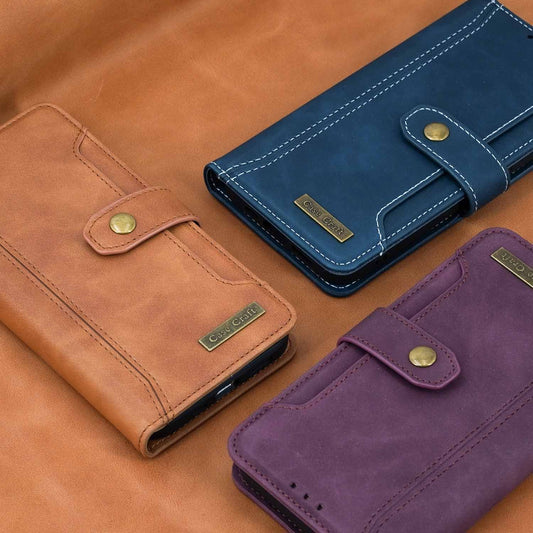 Magnetic Snap Protection Flap Wallet Leather Case Global swanky 1