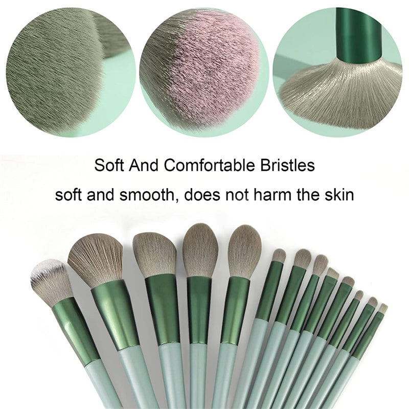 Makeup Brush Set 13Pcs Foundation Blush Eye Shadow Cosmetic globalswanky 03