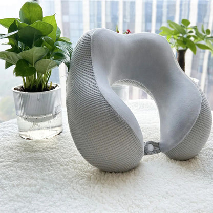 Memory Foam U-Shaped Travel Neck Pillow Soft Support Use globalswanky 02