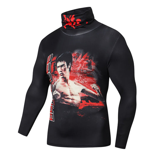 Men Casual 3D T Shirt Fitness Compression Shirts With Mask Global swanky 3