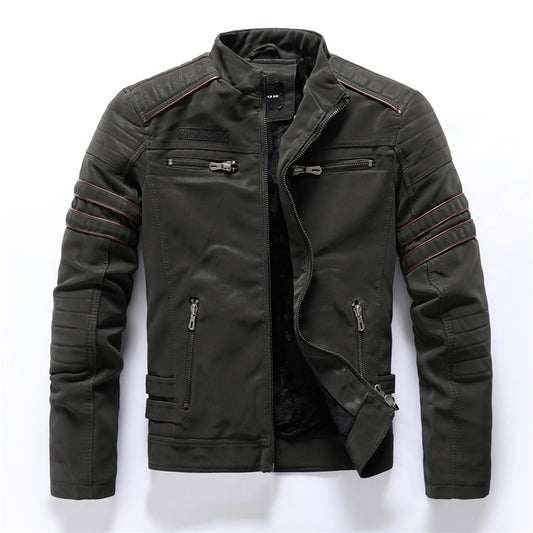 Men Fashion Pu Leather Jackets Coats Global swanky 1