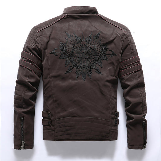 Men Fashion Pu Leather Jackets Coats Global swanky 2