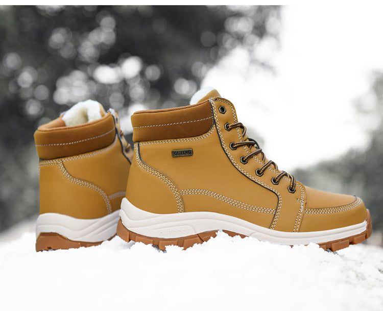 Men Winter Snow Boots for Outdoor Leather Non-Slip Work Wear Global swanky 2