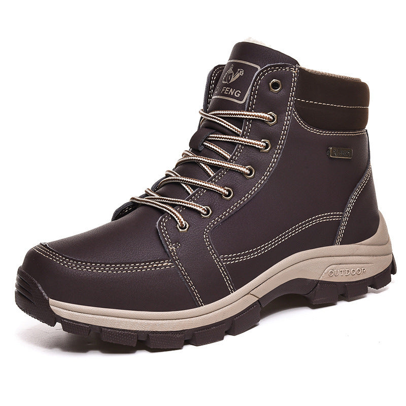Men Winter Snow Boots for Outdoor Leather Non-Slip Work Wear Global swanky 3