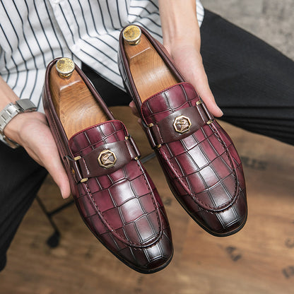 Men's Breathable Business Leather Loafers for Formal Style Global Swanky 3