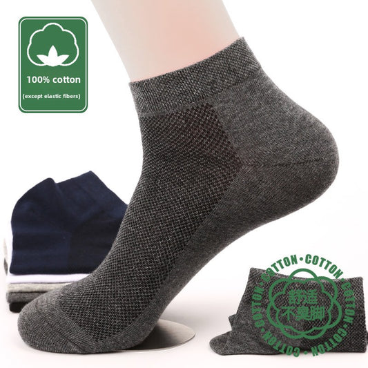 Men's Breathable Cotton Low-Cut Socks Summer Daily Comfort globalswanky 02