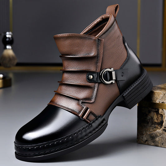  Men’s British-Style Retro Fleece-Lined Thermal Boots Zipper
global-swanky 1