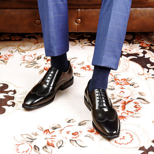 Men's Business Formal Casual British Leather Shoes for Office Global swanky 1