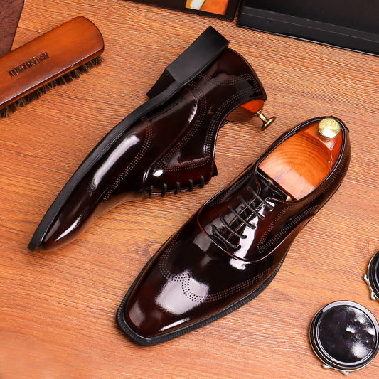 Men's Business Formal Casual British Leather Shoes for Office Global swanky 3