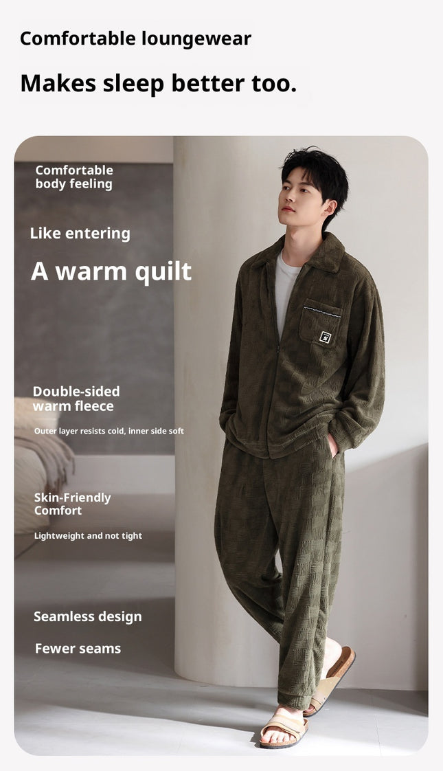 Men’s Coral Velvet Pajamas Suit – Soft & Luxurious Loungewear
global-swanky 2