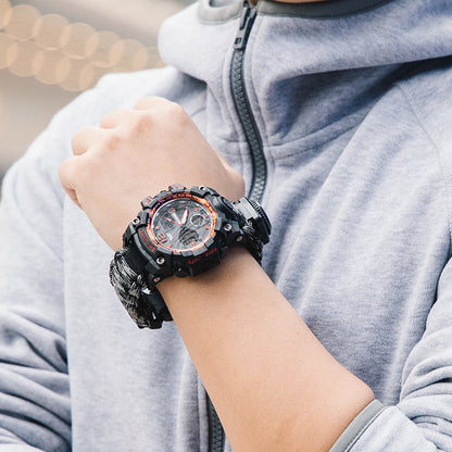 Men's Electronic Watch Multi-function Lifeline Whistle Global swanky 1