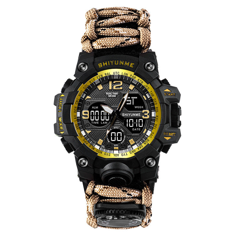 Men's Electronic Watch Multi-function Lifeline Whistle Global swanky 3
