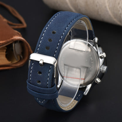  Men’s Fashion Calendar Leather-Strap Quartz Watch Business
global-swanky 2