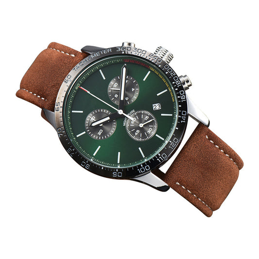  Men’s Fashion Calendar Leather-Strap Quartz Watch Business
global-swanky 3