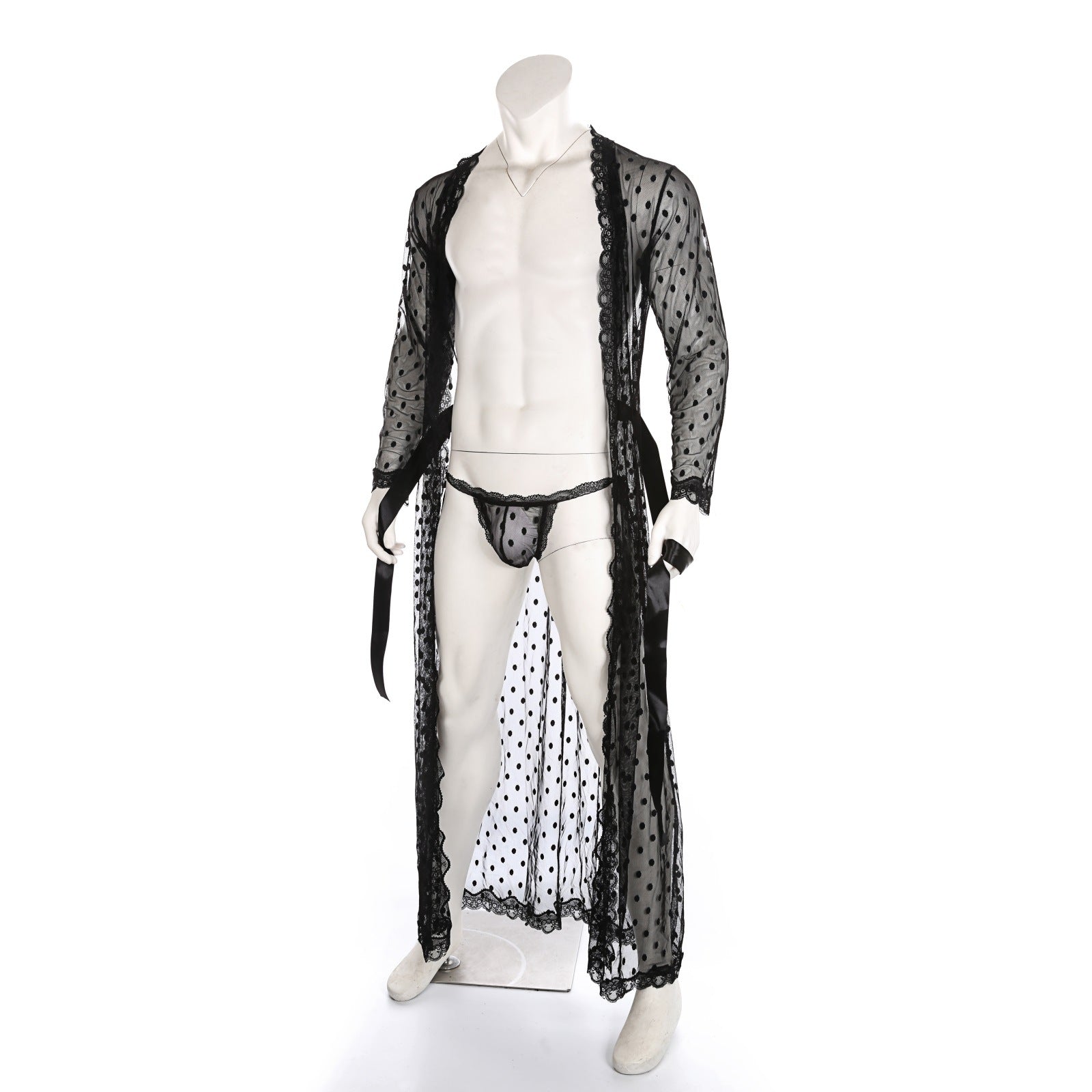  Men’s Japanese-Style Polka Dot Lace Bathrobe Premium Design
global-swanky 3