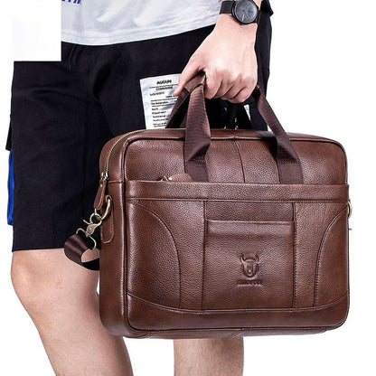  Men’s Large-Capacity Briefcase – Full-Grain Leather Design
global-swanky 2