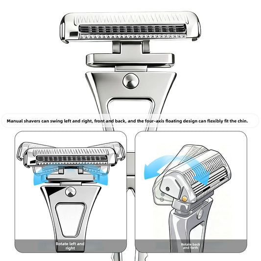 Men's Manual Shaving Razor Set for Smooth and Precise Shaves globalswanky 02