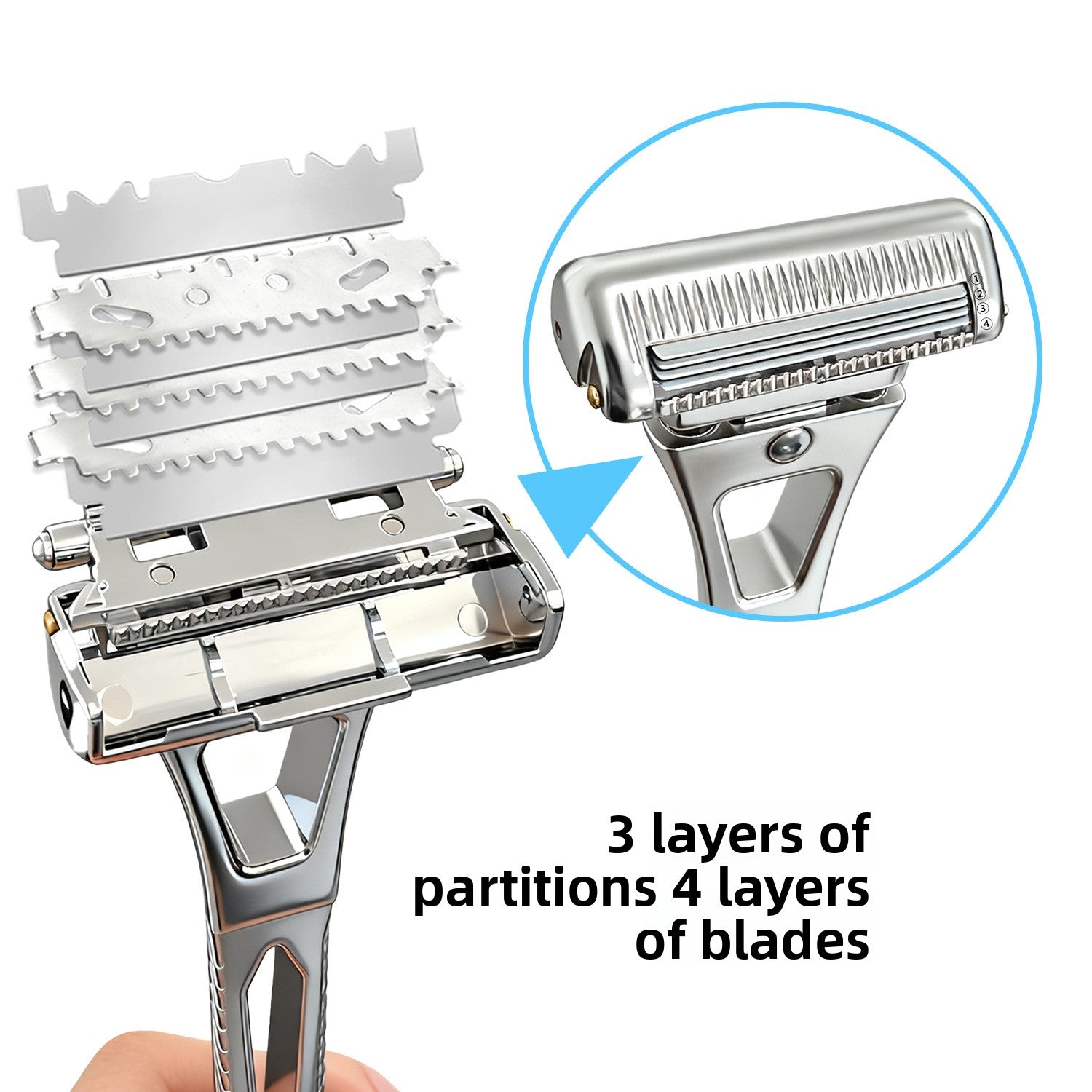 Men's Manual Shaving Razor Set for Smooth and Precise Shaves globalswanky 03