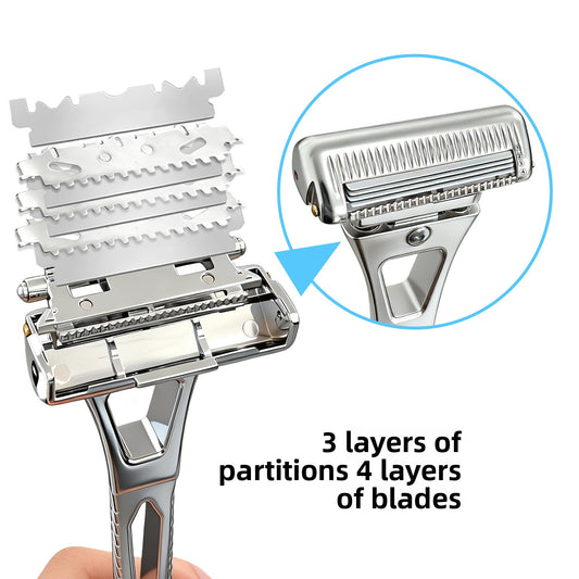 Men's Manual Shaving Razor Set for Smooth and Precise Shaves globalswanky 03