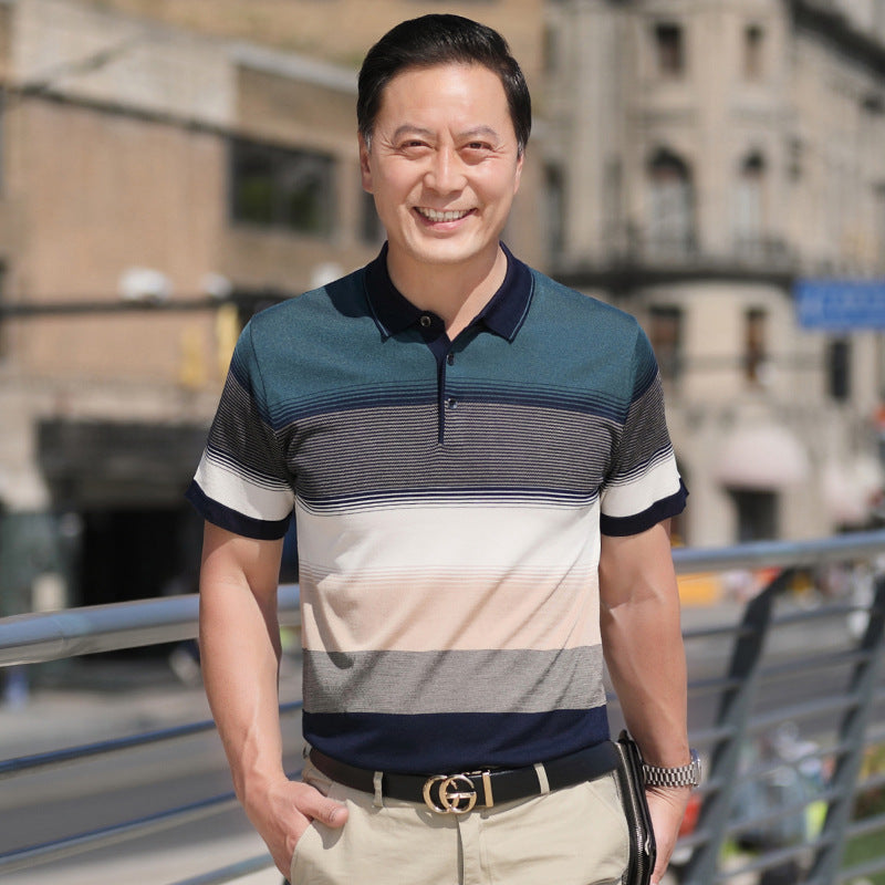 Men's Short Sleeved T Shirts For Middle Aged And Elderly People Global swanky 3