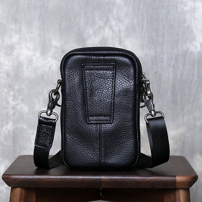 Men’s Small Cowhide Crossbody Bag Lightweight Design global swanky 3