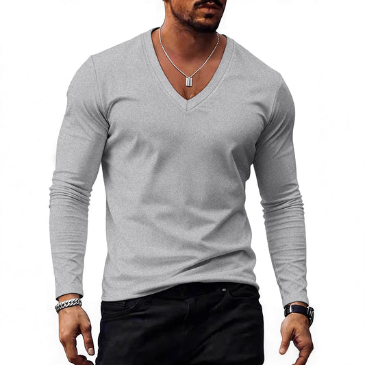Men’s Solid-Color Plus-Size Casual V-Neck T-Shirt Trendy Style
global-swanky 2