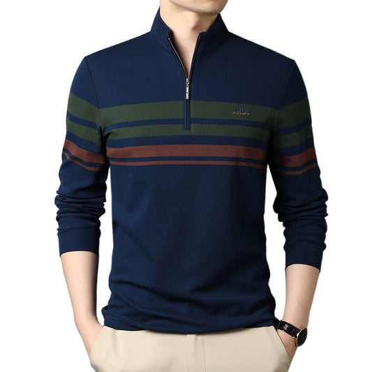 Men's T-shirts Cotton Stand Collar Long Sleeves Global swanky 3