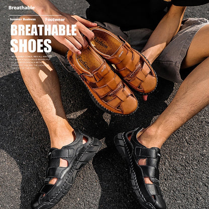  Men’s Trendy Large-Size Sandals With Velcro & Stitched Design
global-swanky 1
