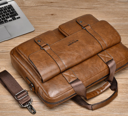 Mens Business Large-Capacity ShoulderCrossbody Modern Briefcase Global swanky 2