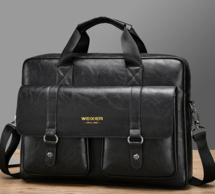 Mens Business Large-Capacity ShoulderCrossbody Modern Briefcase Global swanky 3