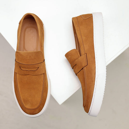 Mens Genuine Leather Slip-On Loafers Breathable Casual Shoes Global swanky 2