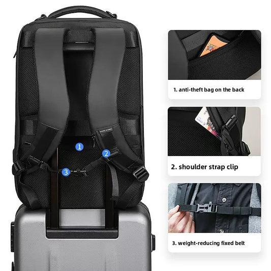 Mens Waterproof Business Backpack Travel Computer Bag Daily globalswanky 03