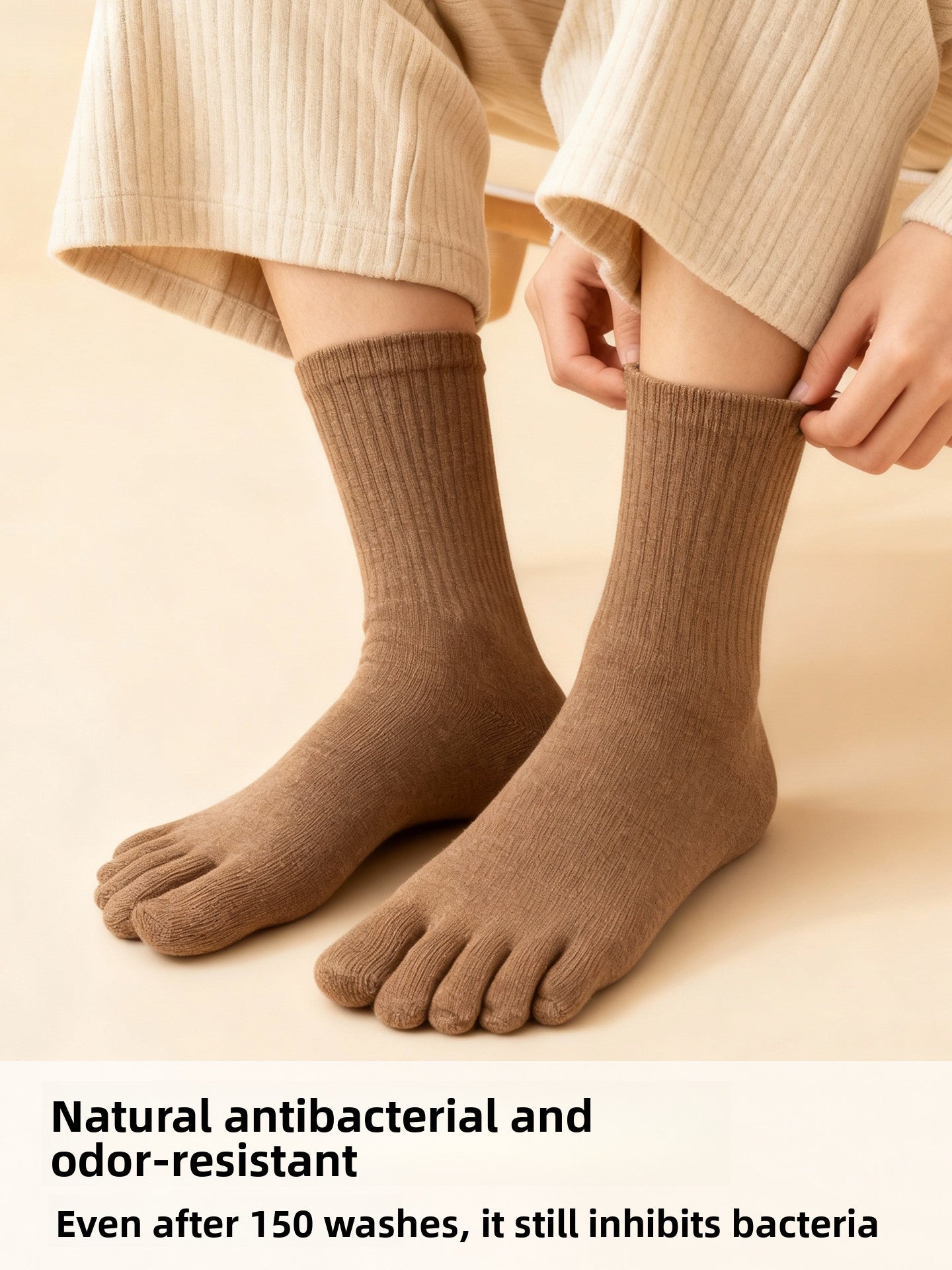 Merino Wool Five-Toe Breathable Socks for Outdoor Comfort globalswanky 1