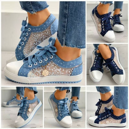 Mesh Casual Flat Canvas Shoes Global swanky 2